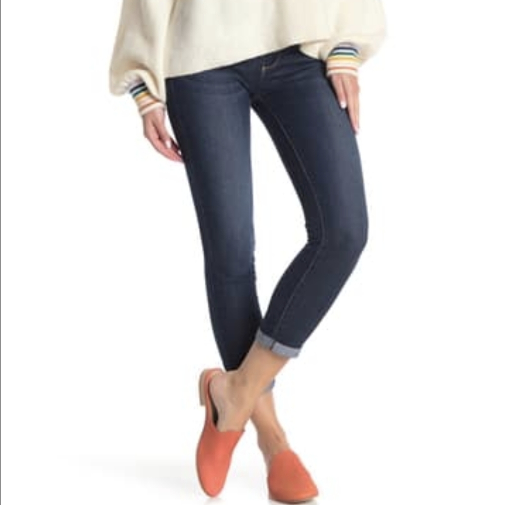PAIGE Kylie Cuffed Cropped Skinny Jeans
